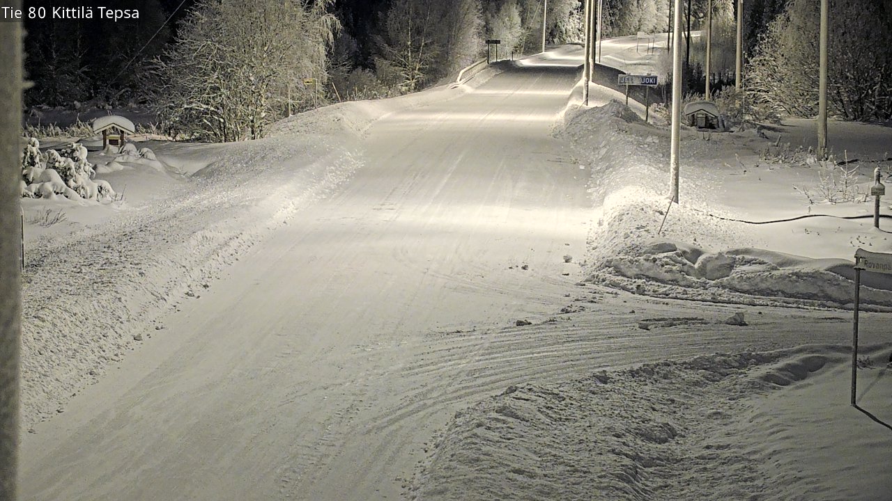 Weather Camera Image Road 80 Kittilä, Tepsa, Kittilä, Lappi