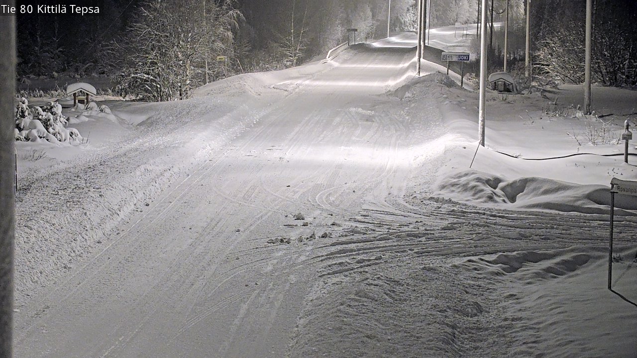 Weather Camera Image Väg 80 Kittilä, Tepsa, Kittilä, Lappi