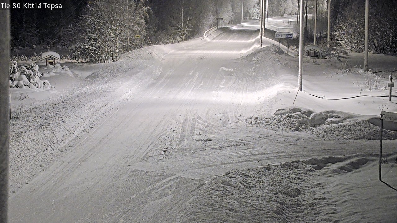 Weather Camera Image Väg 80 Kittilä, Tepsa, Kittilä, Lappi
