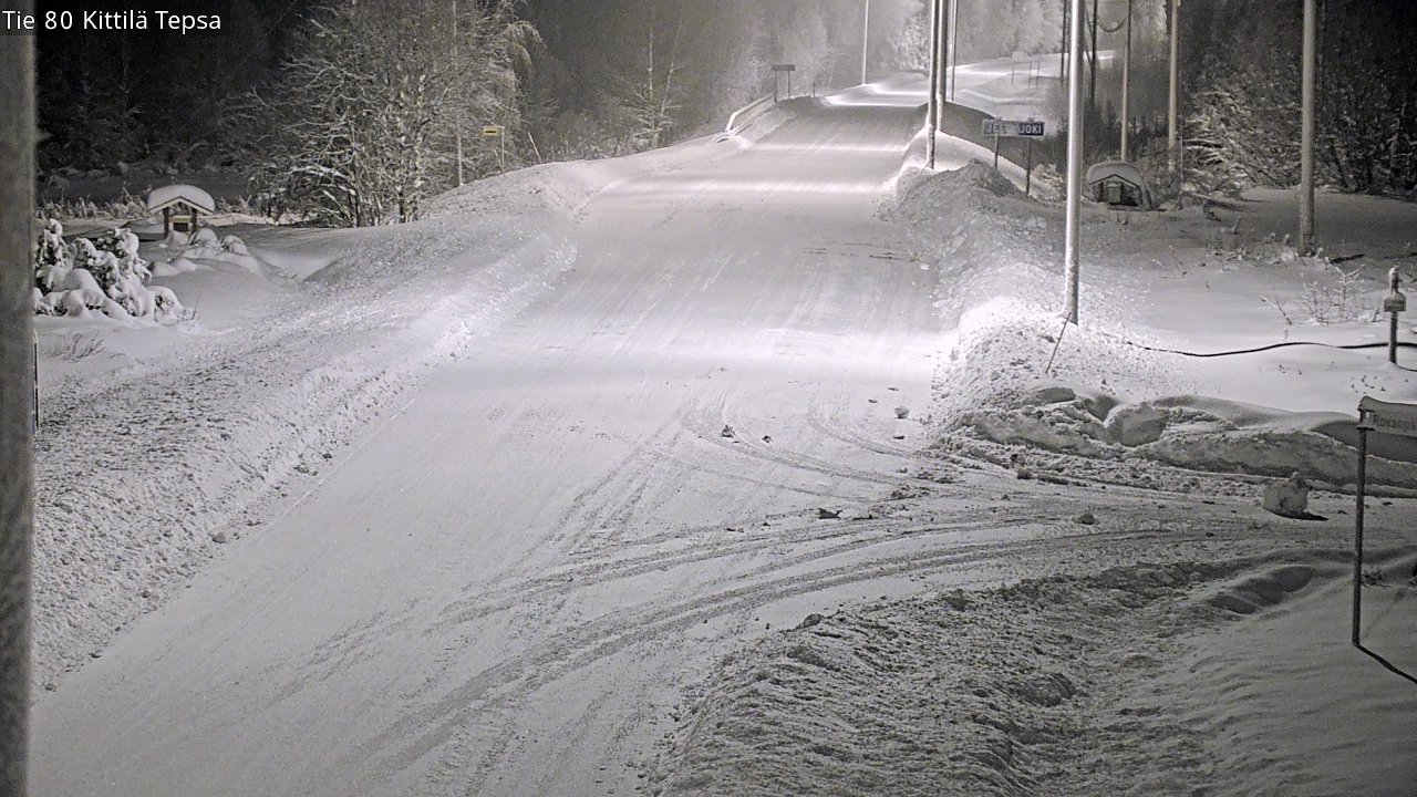 Weather Camera Image Väg 80 Kittilä, Tepsa, Kittilä, Lappi