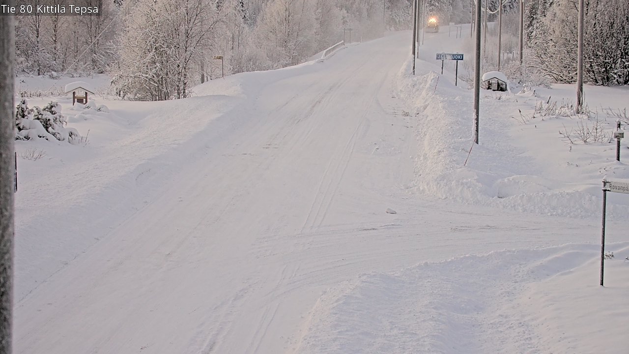 Weather Camera Image Road 80 Kittilä, Tepsa, Kittilä, Lappi