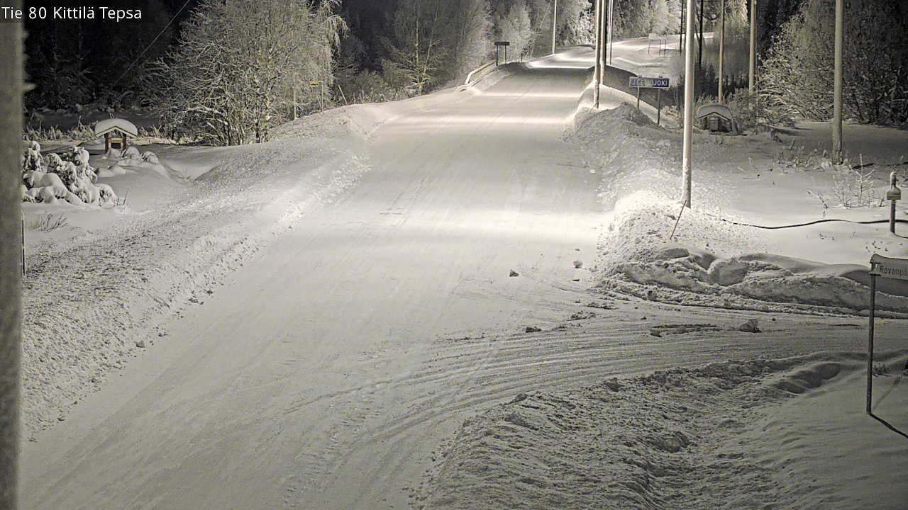 Weather Camera Image Road 80 Kittilä, Tepsa, Kittilä, Lappi