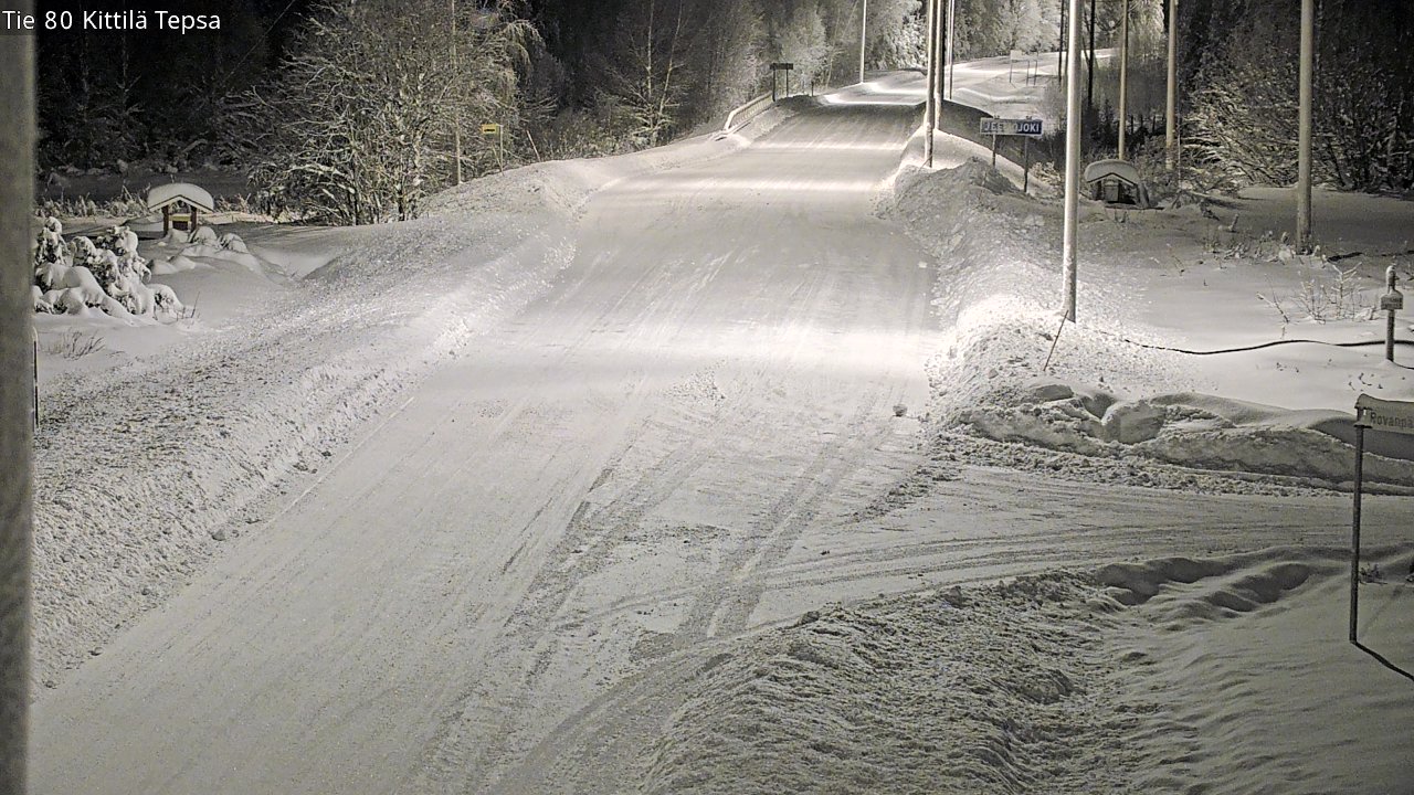 Weather Camera Image Väg 80 Kittilä, Tepsa, Kittilä, Lappi