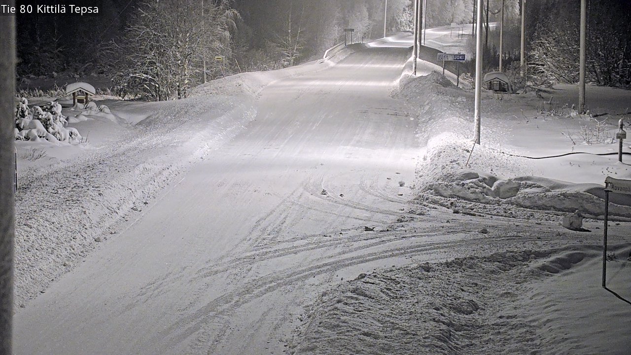 Weather Camera Image Väg 80 Kittilä, Tepsa, Kittilä, Lappi