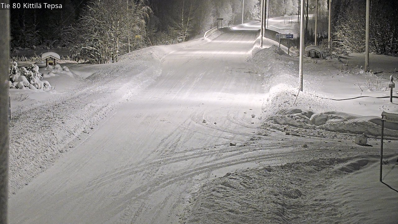 Weather Camera Image Väg 80 Kittilä, Tepsa, Kittilä, Lappi