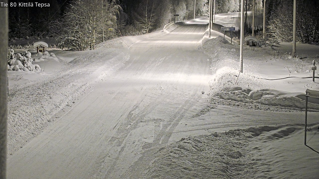 Weather Camera Image Väg 80 Kittilä, Tepsa, Kittilä, Lappi