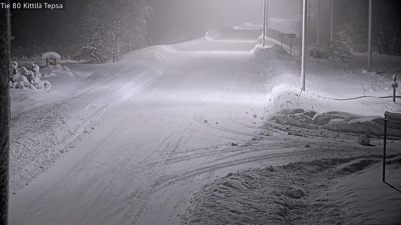 Weather Camera Image Väg 80 Kittilä, Tepsa, Kittilä, Lappi