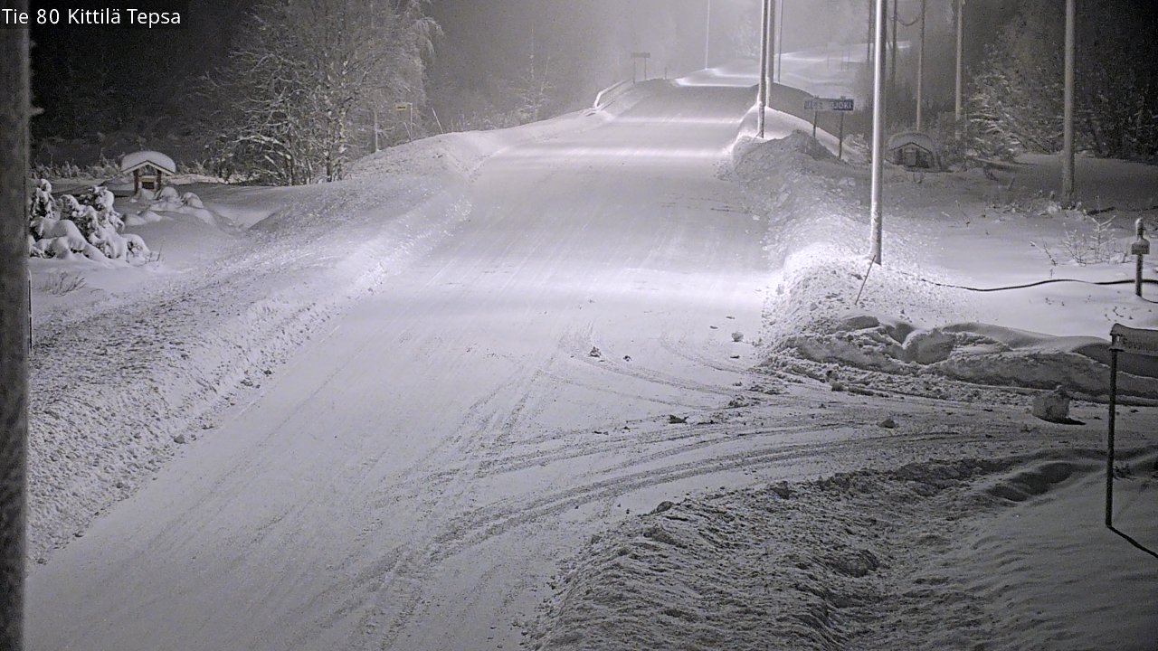 Weather Camera Image Väg 80 Kittilä, Tepsa, Kittilä, Lappi