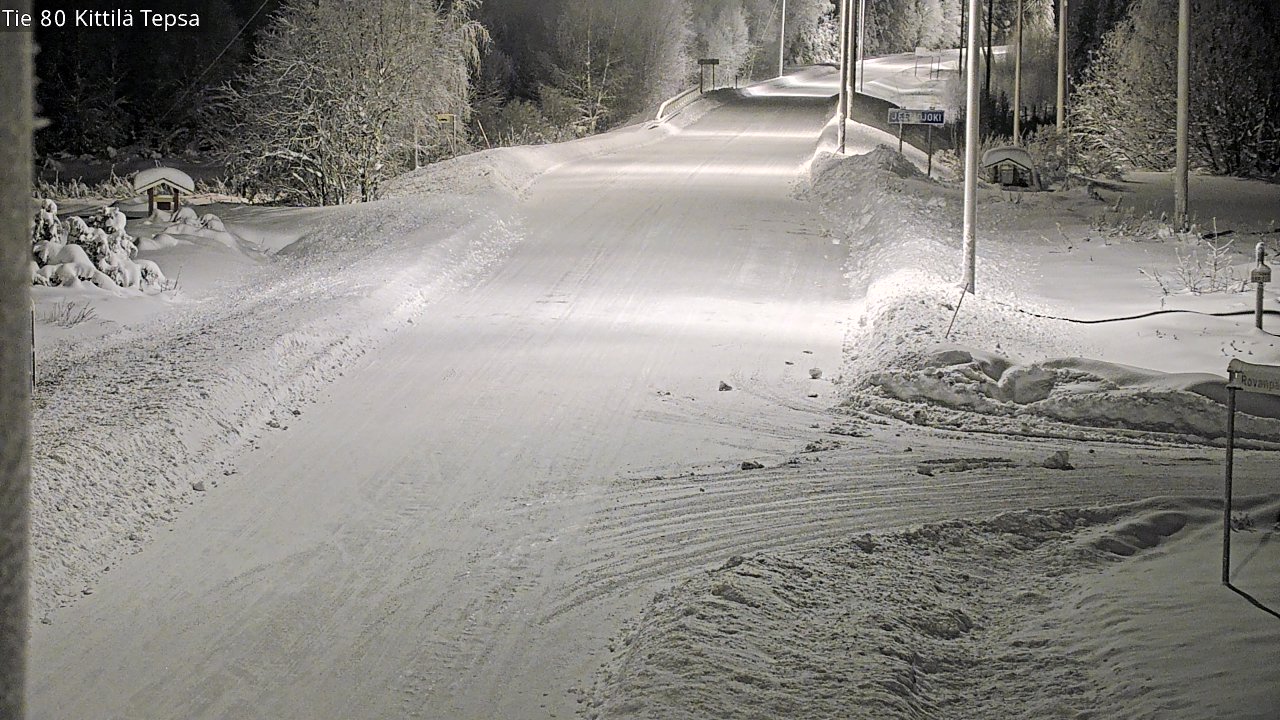 Weather Camera Image Road 80 Kittilä, Tepsa, Kittilä, Lappi
