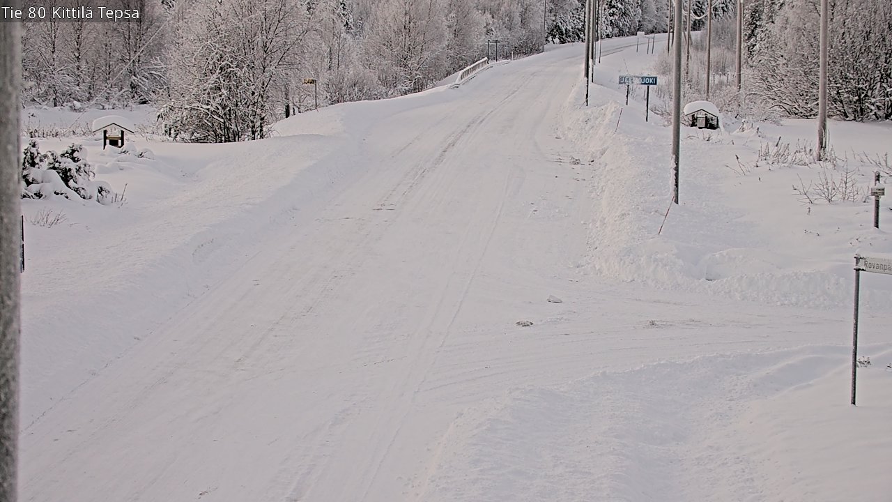 Weather Camera Image Road 80 Kittilä, Tepsa, Kittilä, Lappi