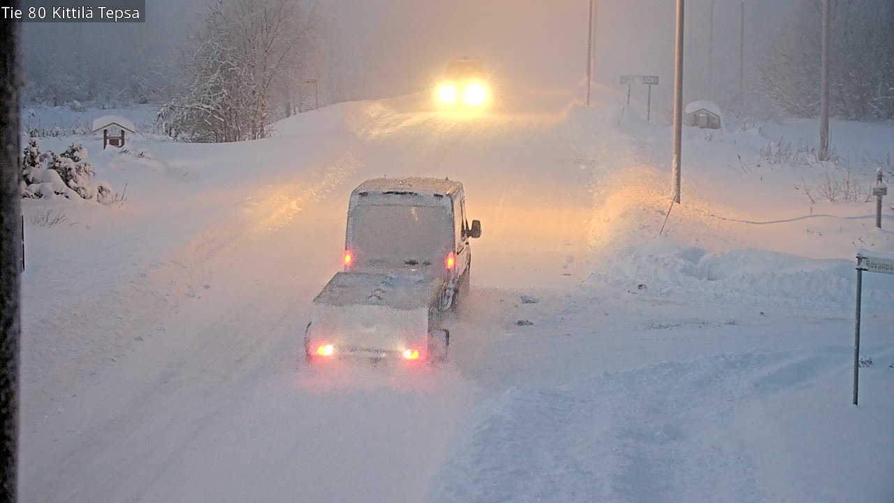 Weather Camera Image Road 80 Kittilä, Tepsa, Kittilä, Lappi
