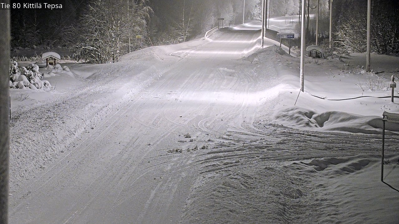 Weather Camera Image Väg 80 Kittilä, Tepsa, Kittilä, Lappi