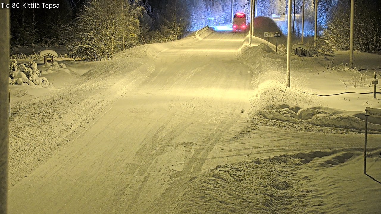Weather Camera Image Väg 80 Kittilä, Tepsa, Kittilä, Lappi