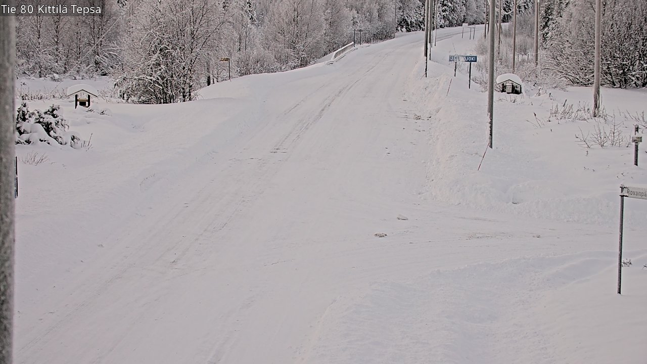 Weather Camera Image Road 80 Kittilä, Tepsa, Kittilä, Lappi