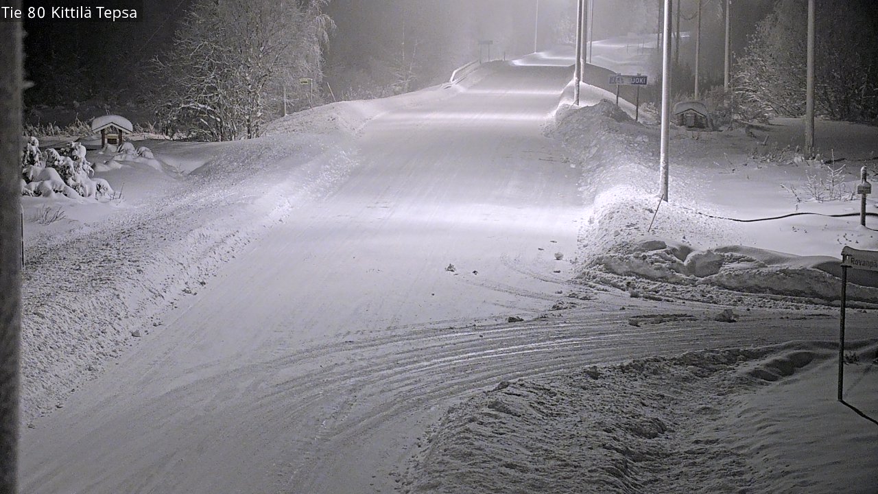 Weather Camera Image Road 80 Kittilä, Tepsa, Kittilä, Lappi