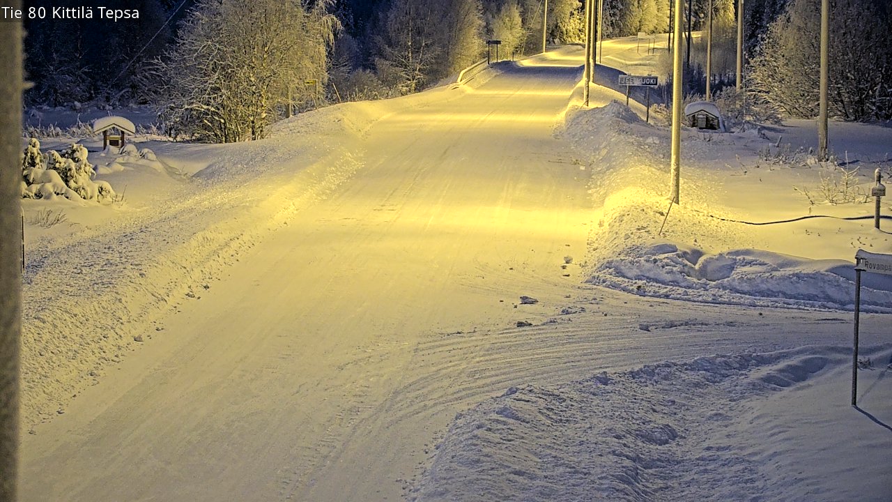 Weather Camera Image Road 80 Kittilä, Tepsa, Kittilä, Lappi