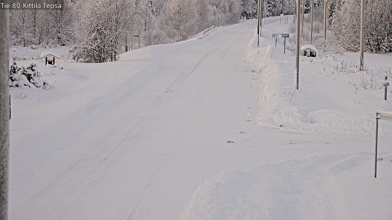 Weather Camera Image Road 80 Kittilä, Tepsa, Kittilä, Lappi