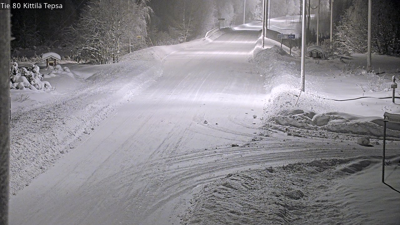 Weather Camera Image Väg 80 Kittilä, Tepsa, Kittilä, Lappi