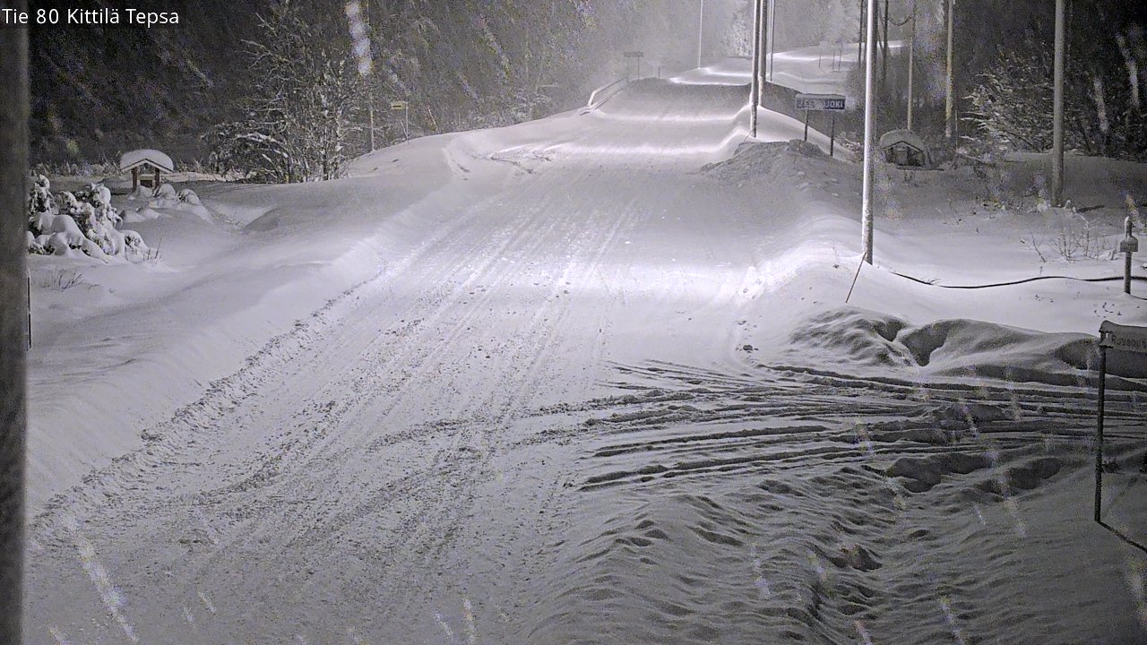 Weather Camera Image Väg 80 Kittilä, Tepsa, Kittilä, Lappi