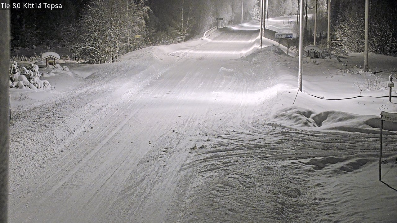 Weather Camera Image Väg 80 Kittilä, Tepsa, Kittilä, Lappi