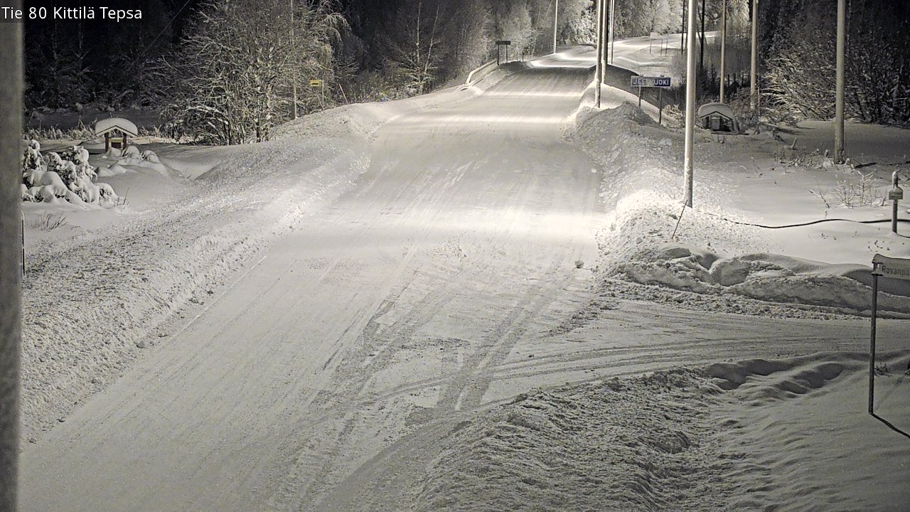 Weather Camera Image Väg 80 Kittilä, Tepsa, Kittilä, Lappi