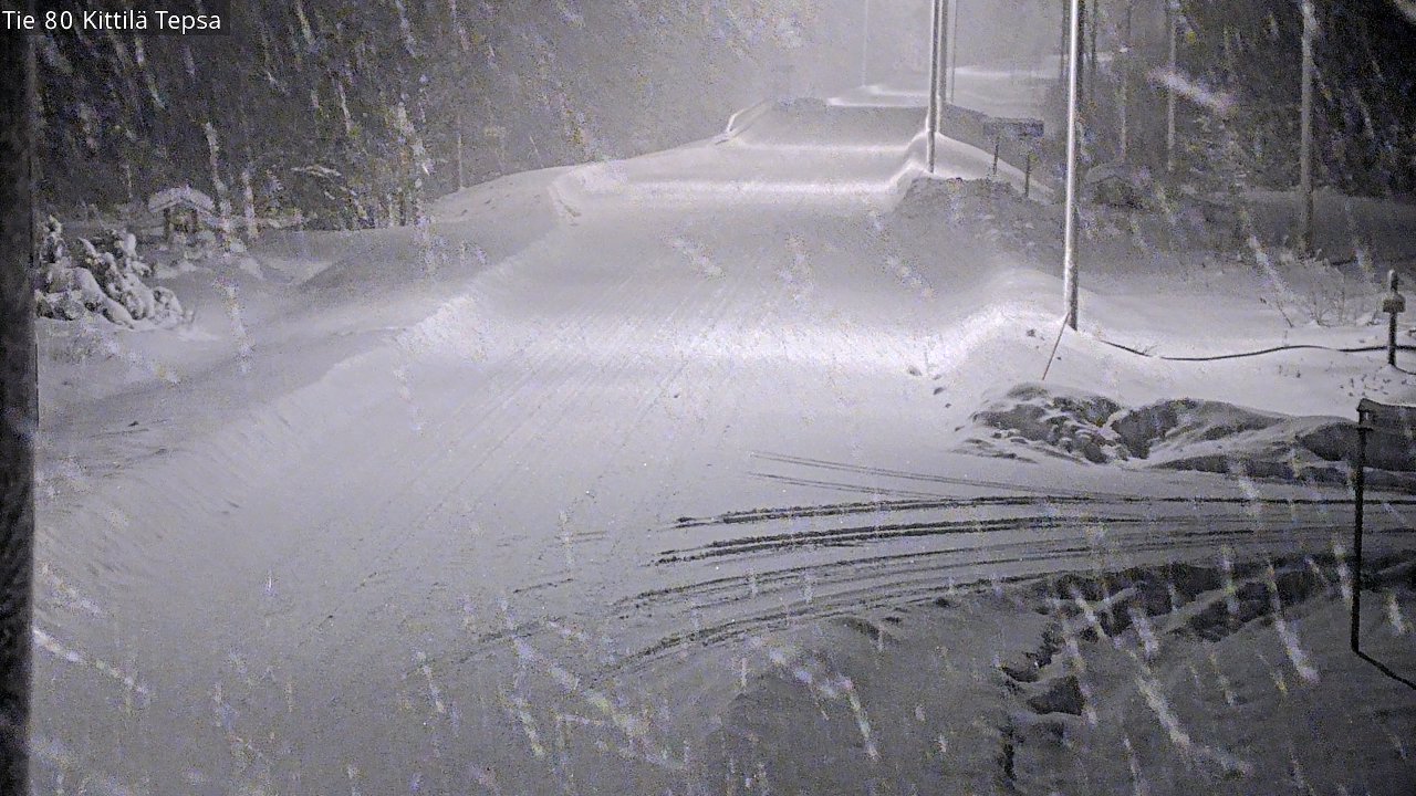 Weather Camera Image Väg 80 Kittilä, Tepsa, Kittilä, Lappi