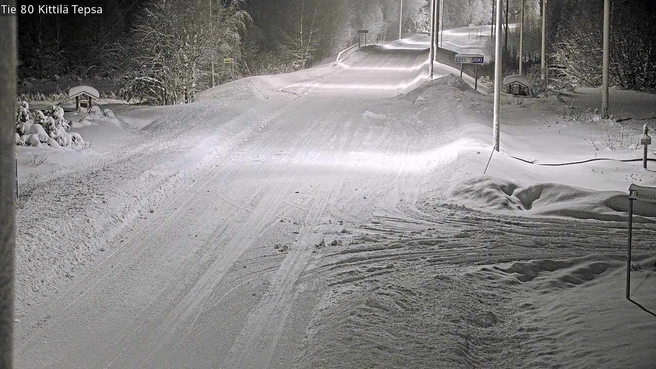 Weather Camera Image Väg 80 Kittilä, Tepsa, Kittilä, Lappi