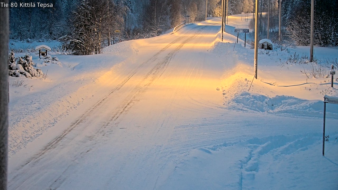 Weather Camera Image Väg 80 Kittilä, Tepsa, Kittilä, Lappi