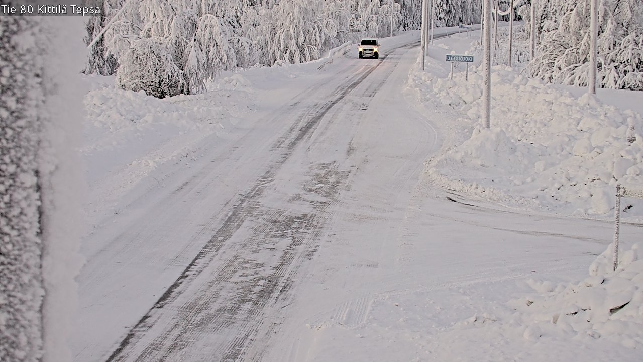 Weather Camera Image Road 80 Kittilä, Tepsa, Kittilä, Lappi