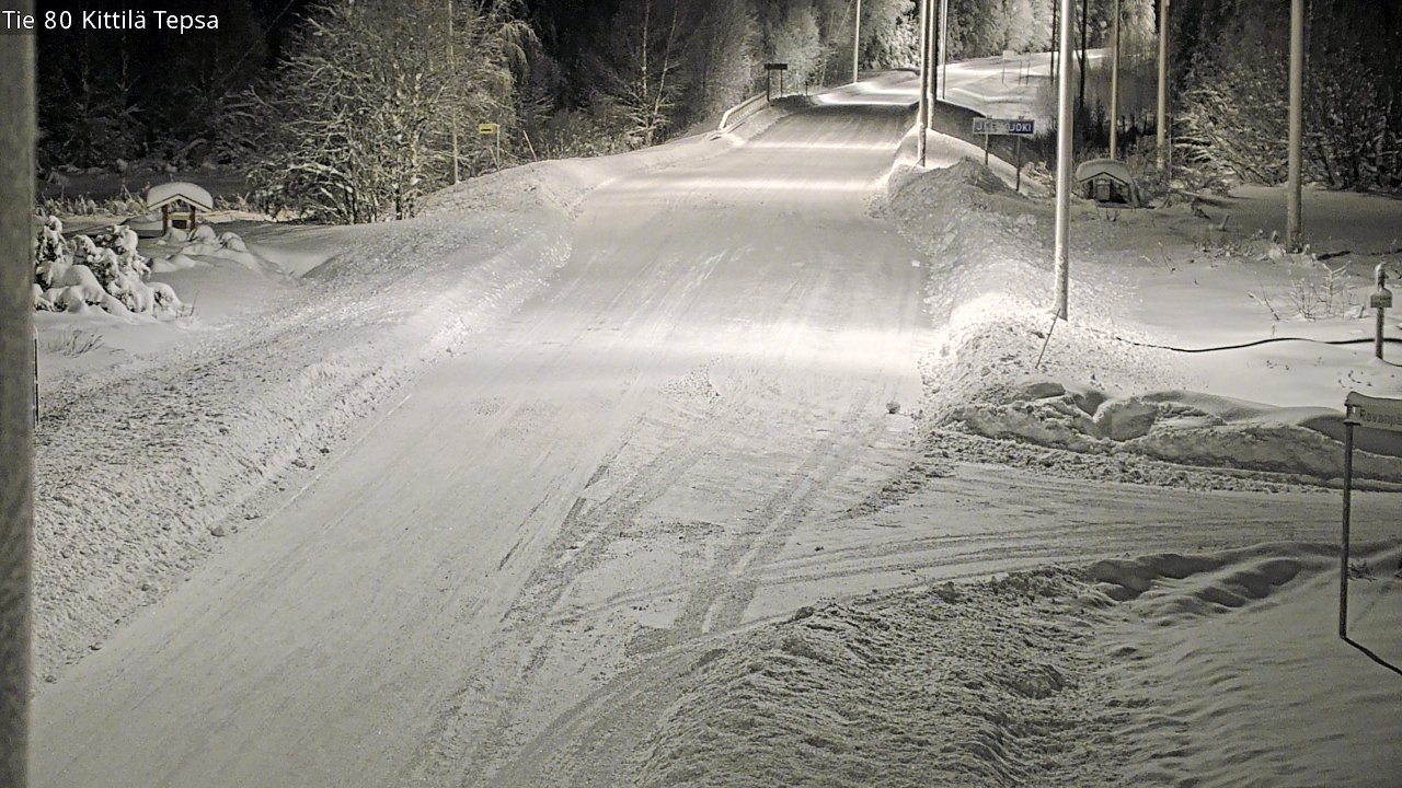 Weather Camera Image Väg 80 Kittilä, Tepsa, Kittilä, Lappi