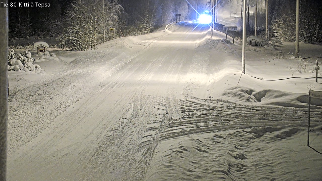 Weather Camera Image Väg 80 Kittilä, Tepsa, Kittilä, Lappi
