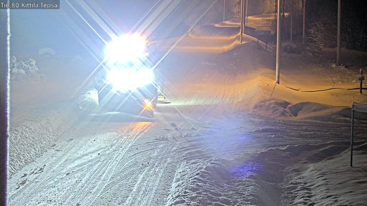 Weather Camera Image Väg 80 Kittilä, Tepsa, Kittilä, Lappi