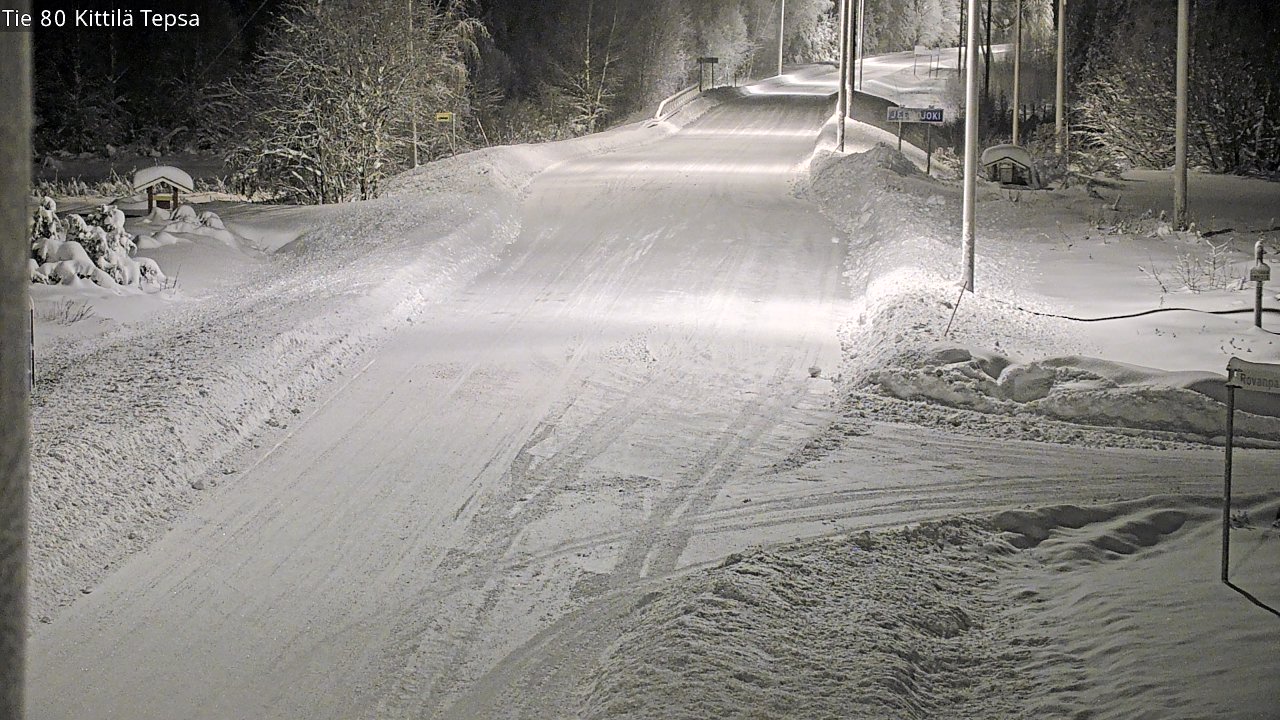 Weather Camera Image Väg 80 Kittilä, Tepsa, Kittilä, Lappi