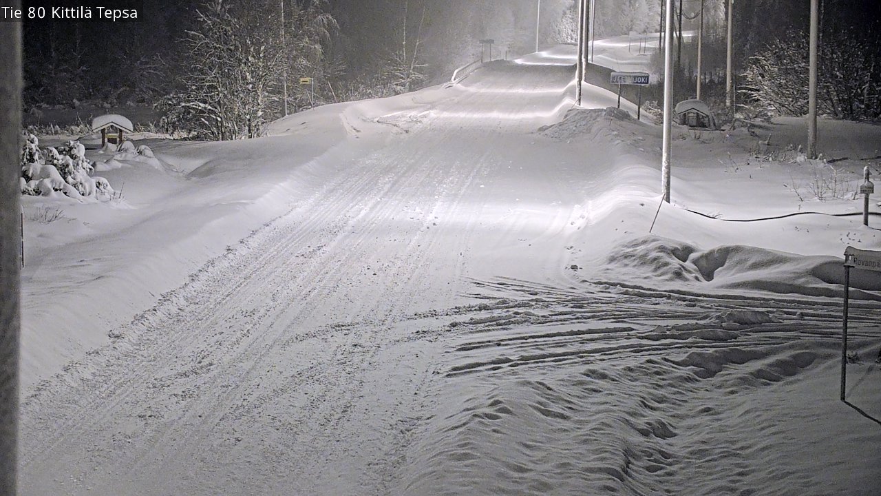 Weather Camera Image Väg 80 Kittilä, Tepsa, Kittilä, Lappi