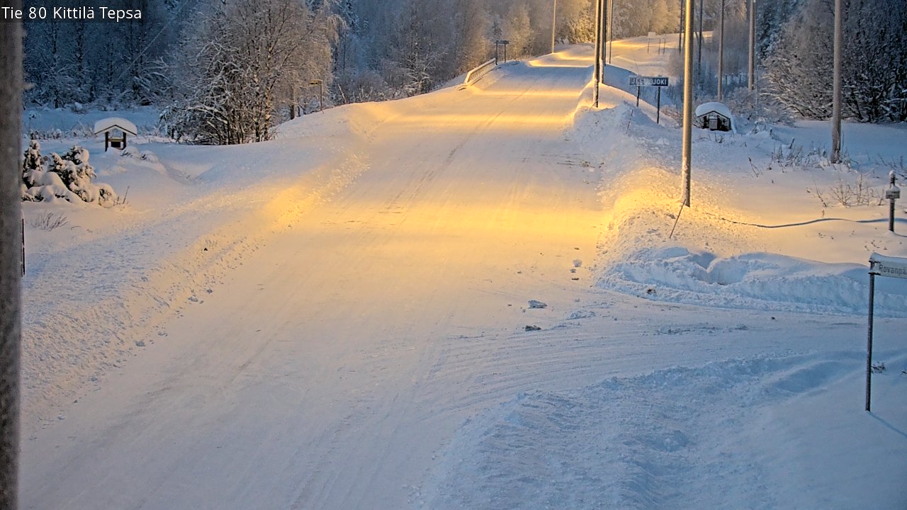 Weather Camera Image Road 80 Kittilä, Tepsa, Kittilä, Lappi