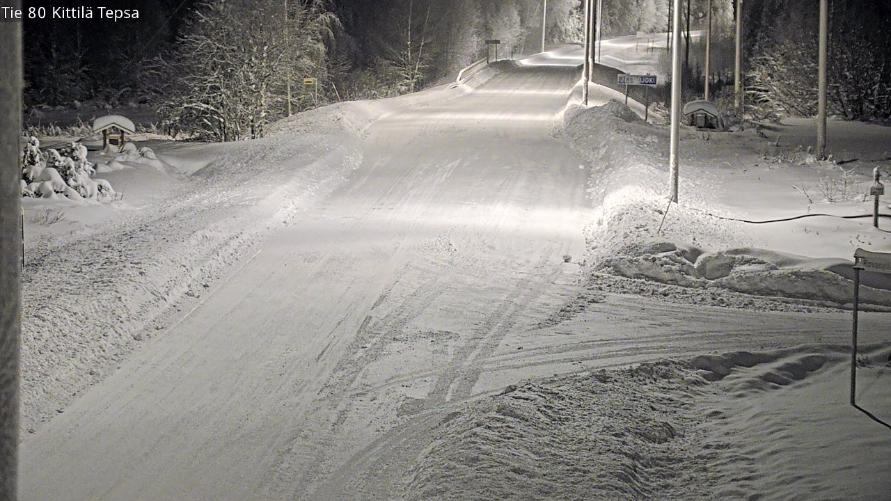 Weather Camera Image Väg 80 Kittilä, Tepsa, Kittilä, Lappi