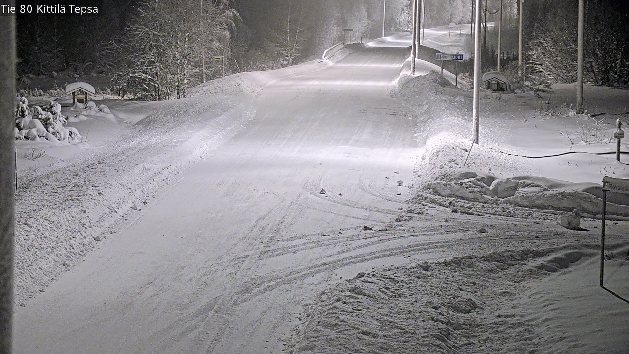Weather Camera Image Väg 80 Kittilä, Tepsa, Kittilä, Lappi