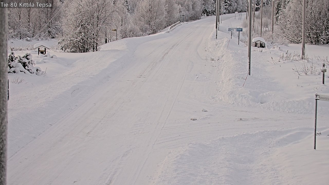 Weather Camera Image Road 80 Kittilä, Tepsa, Kittilä, Lappi