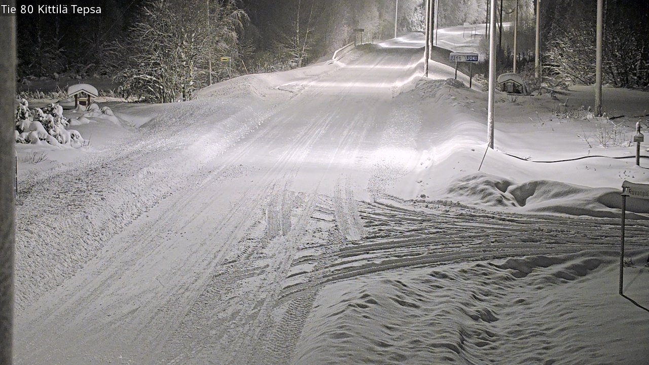 Weather Camera Image Väg 80 Kittilä, Tepsa, Kittilä, Lappi