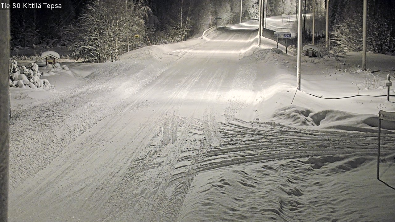 Weather Camera Image Väg 80 Kittilä, Tepsa, Kittilä, Lappi