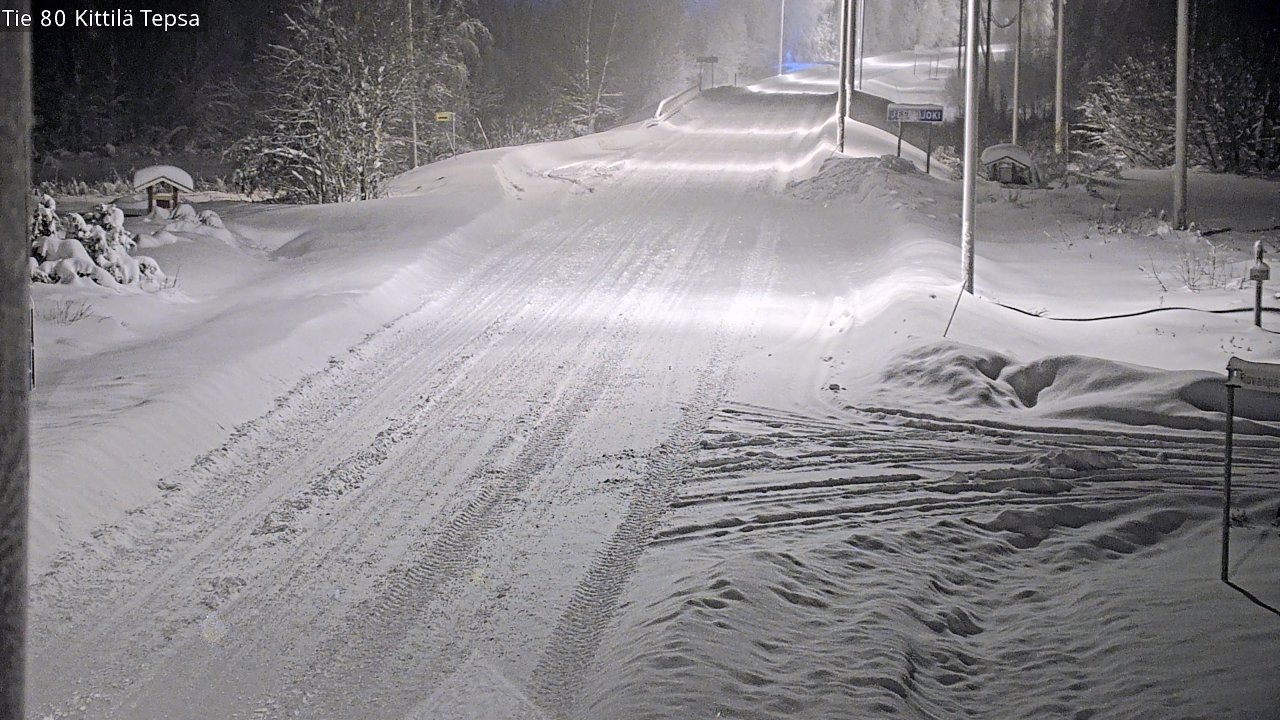 Weather Camera Image Väg 80 Kittilä, Tepsa, Kittilä, Lappi