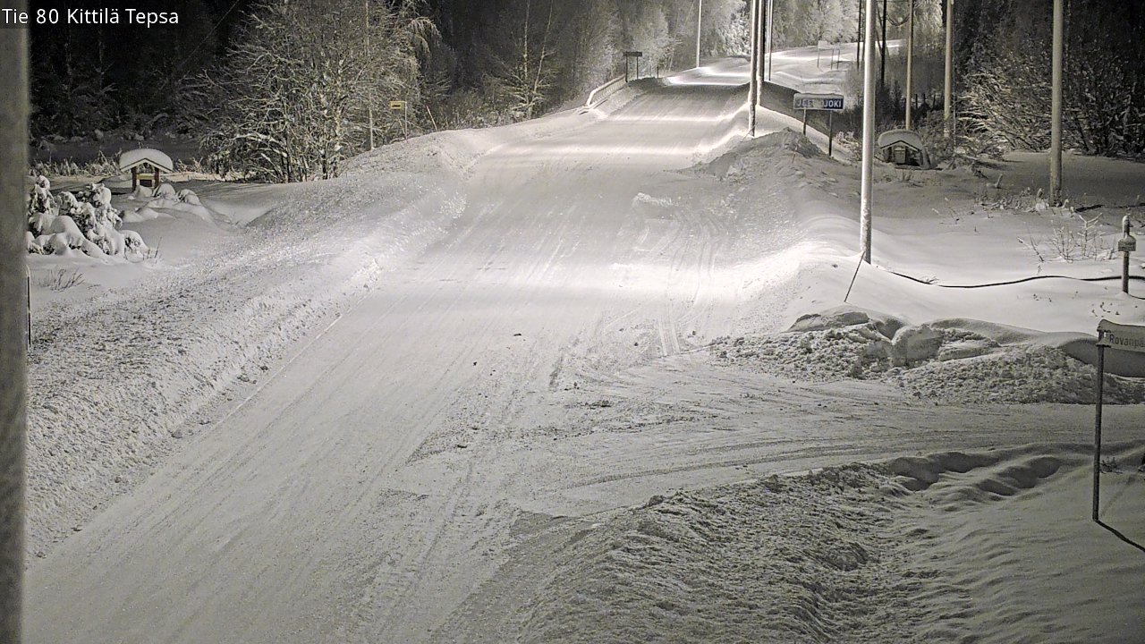 Weather Camera Image Väg 80 Kittilä, Tepsa, Kittilä, Lappi