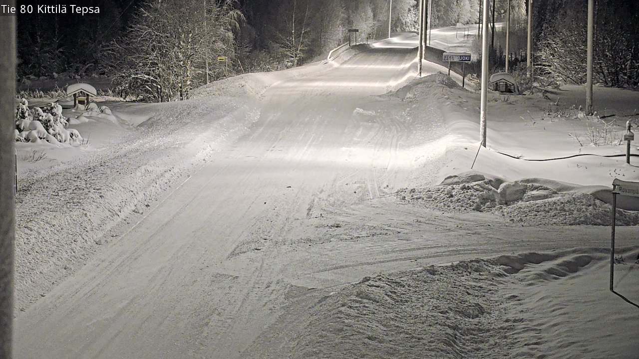 Weather Camera Image Väg 80 Kittilä, Tepsa, Kittilä, Lappi