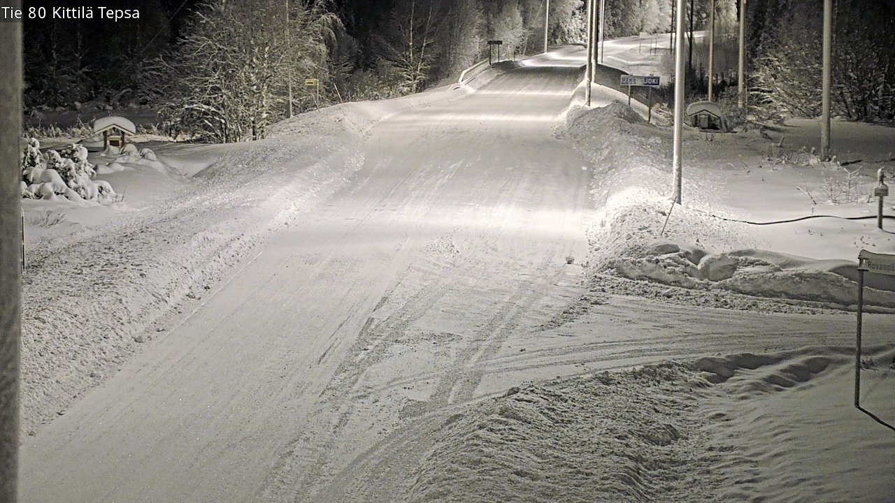 Weather Camera Image Väg 80 Kittilä, Tepsa, Kittilä, Lappi