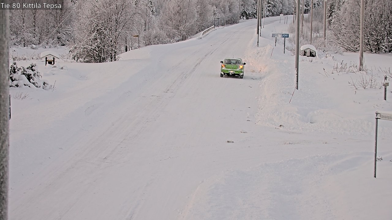 Weather Camera Image Road 80 Kittilä, Tepsa, Kittilä, Lappi