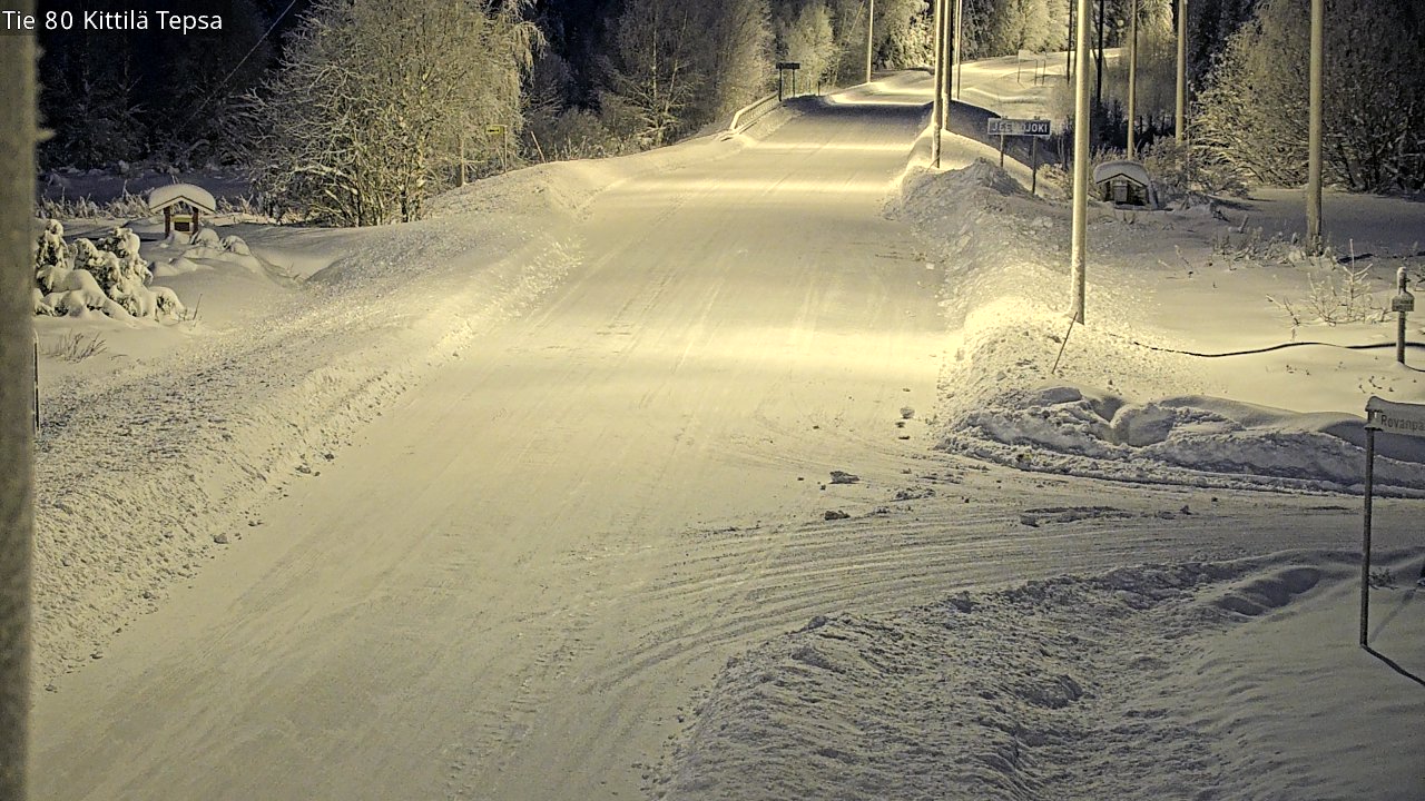 Weather Camera Image Road 80 Kittilä, Tepsa, Kittilä, Lappi