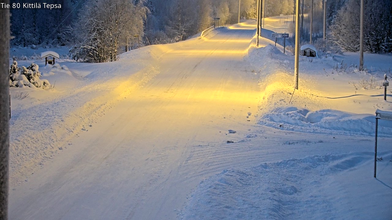 Weather Camera Image Road 80 Kittilä, Tepsa, Kittilä, Lappi