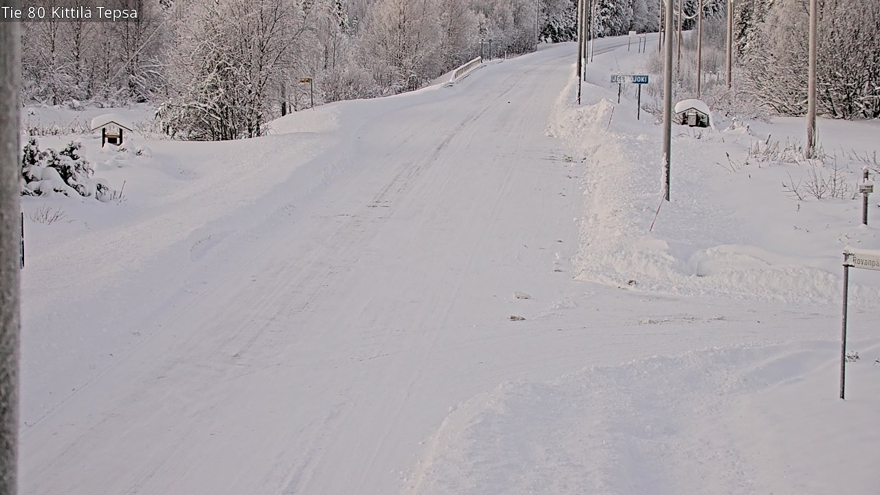 Weather Camera Image Road 80 Kittilä, Tepsa, Kittilä, Lappi