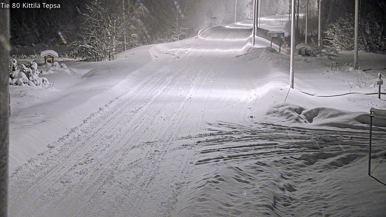 Weather Camera Image Väg 80 Kittilä, Tepsa, Kittilä, Lappi