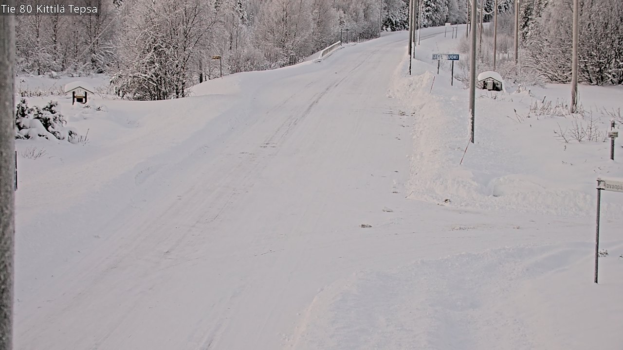 Weather Camera Image Road 80 Kittilä, Tepsa, Kittilä, Lappi